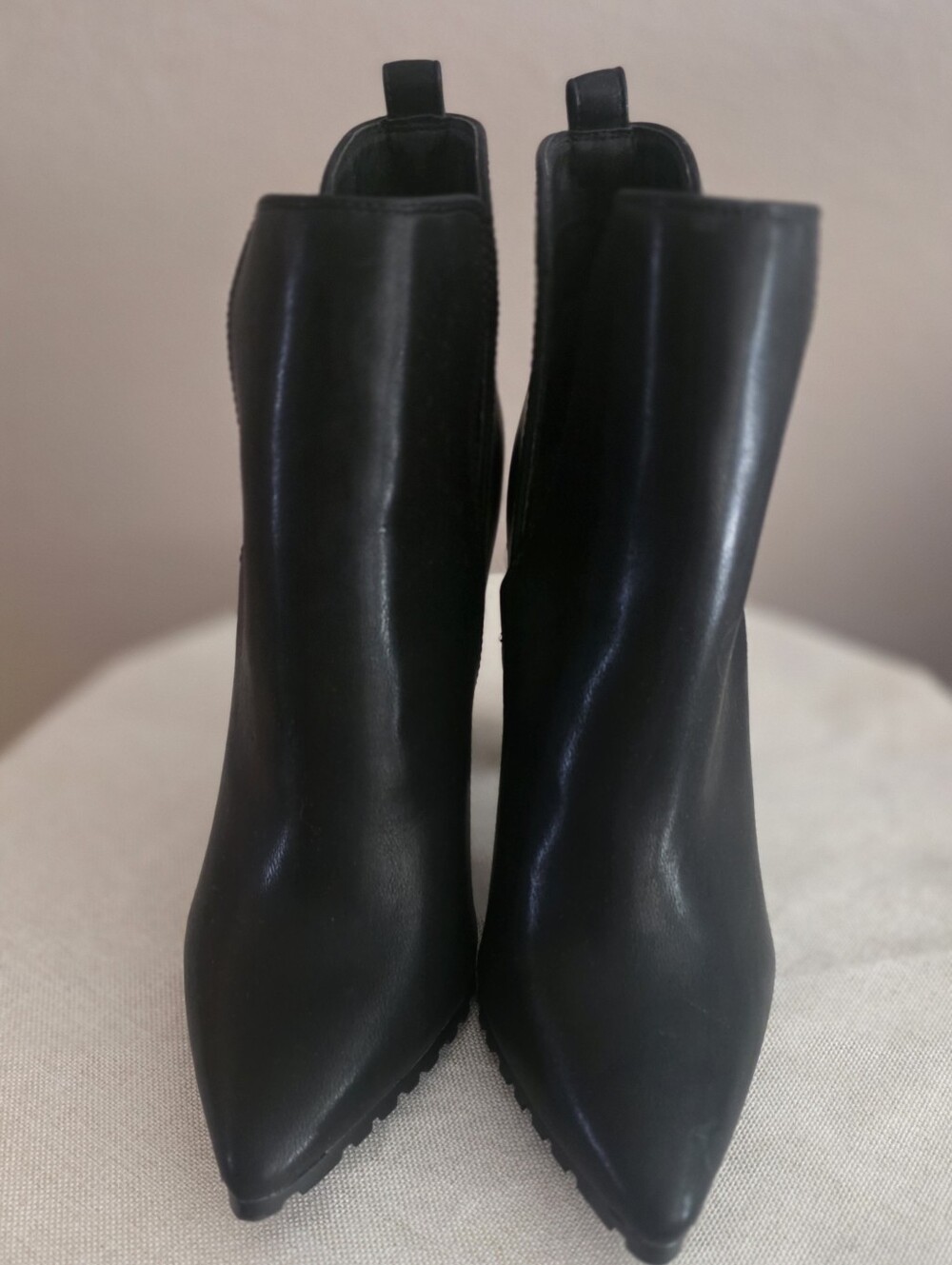 Classic Black Pointed Toe Ankle Boots - Women